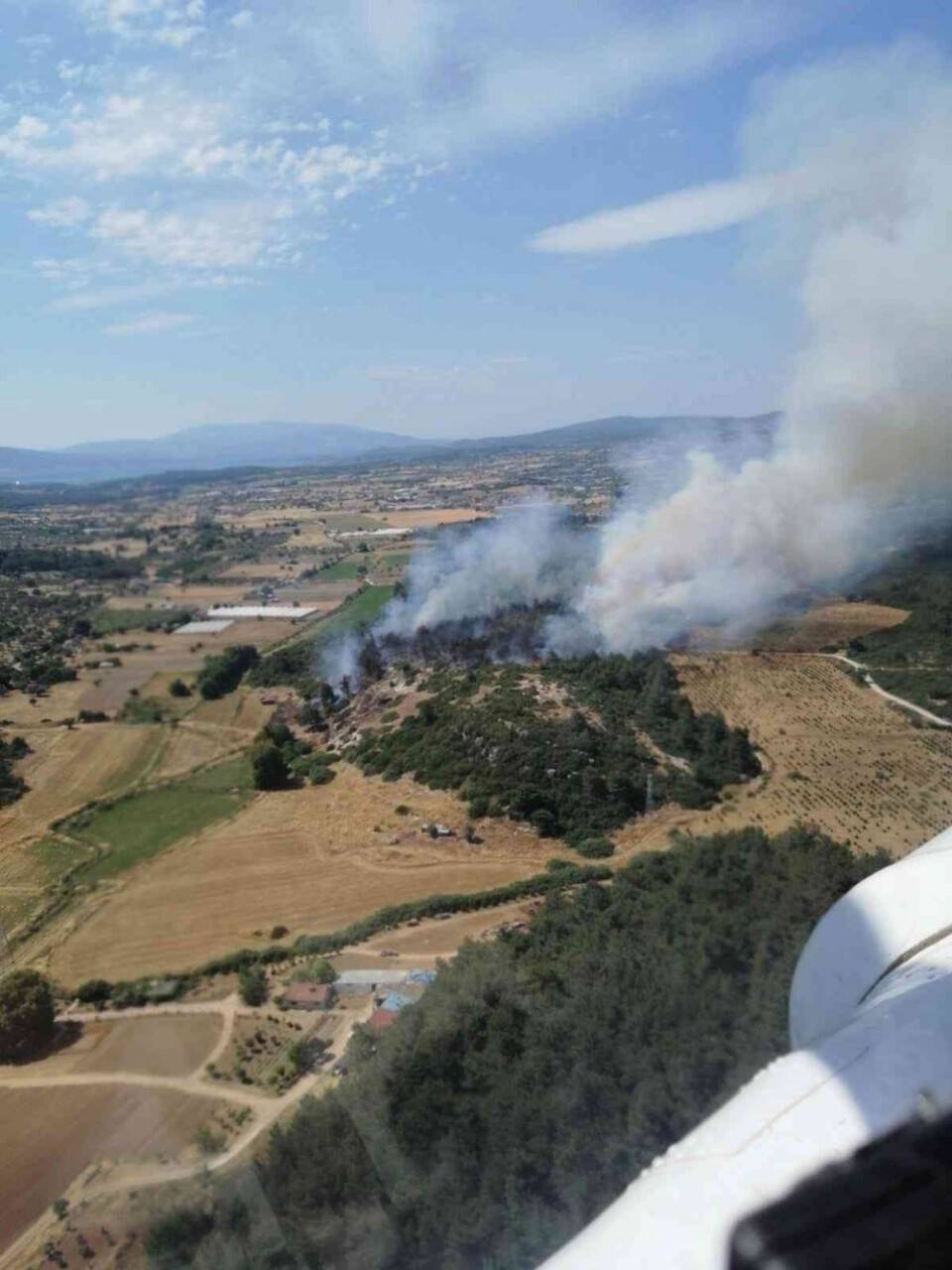 Urla’da ormanlık alan yangını