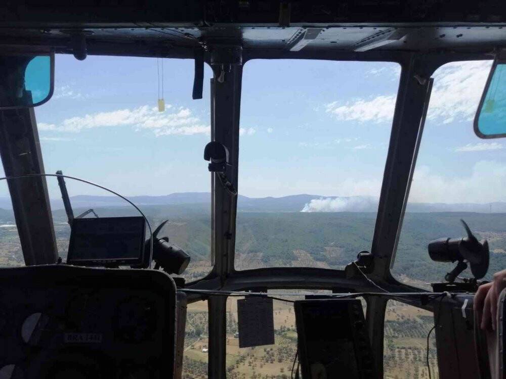 Urla’da ormanlık alan yangını