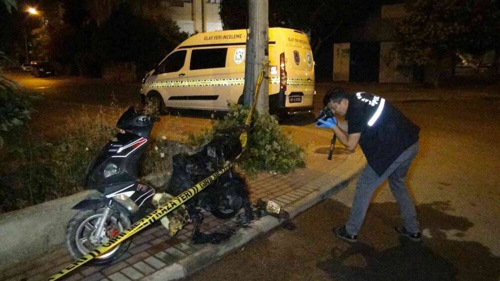 Tartıştığı babasının motosikletini yaktı