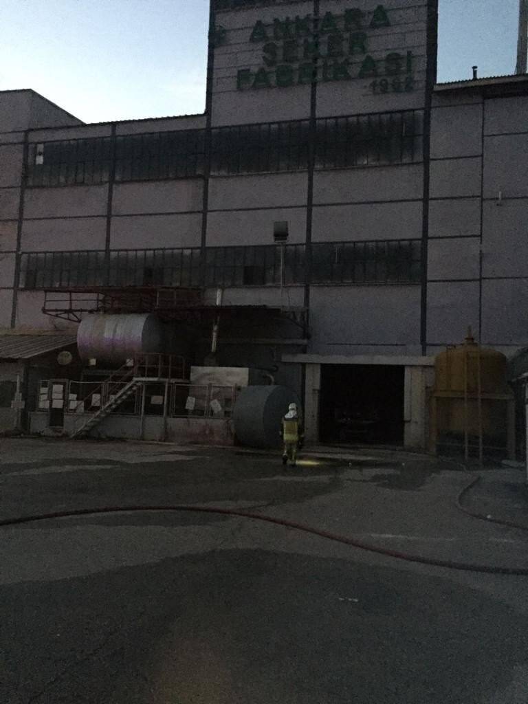Ankara’da şeker fabrikasında yangın