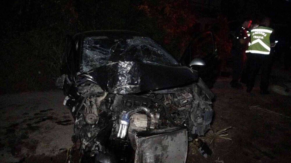 Mahalleyi elektriksiz bırakan kaza