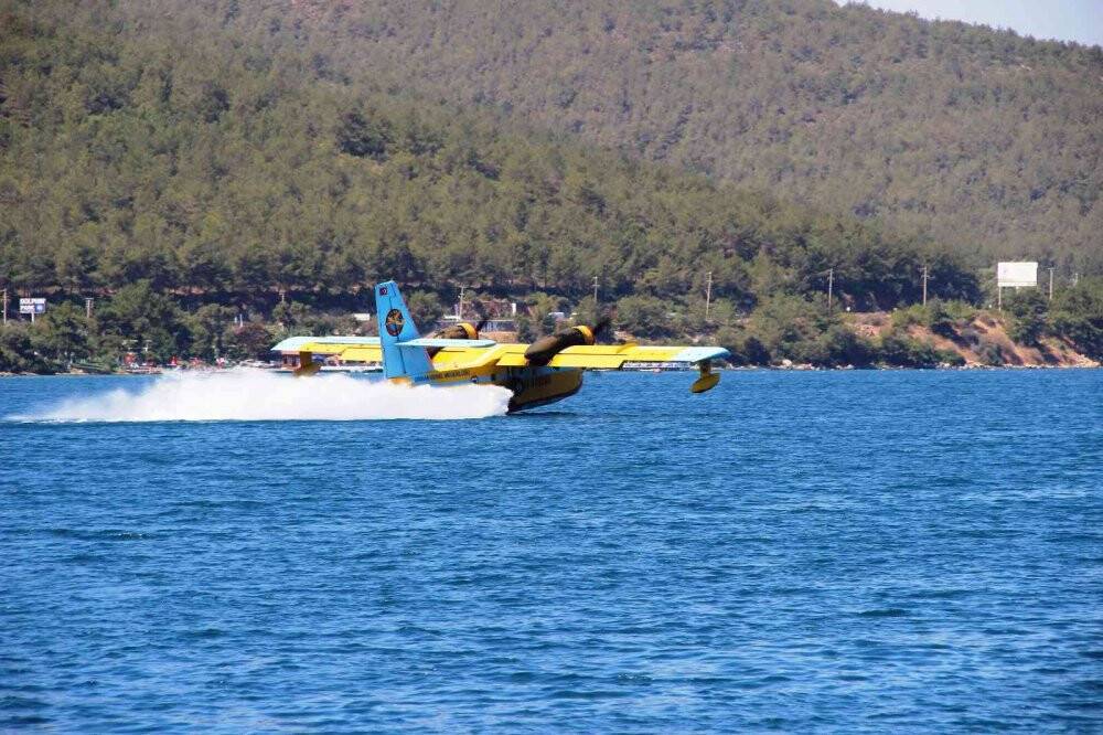 Yangınlarda görev yapacak uçaklar test uçuşlarını tamamladı