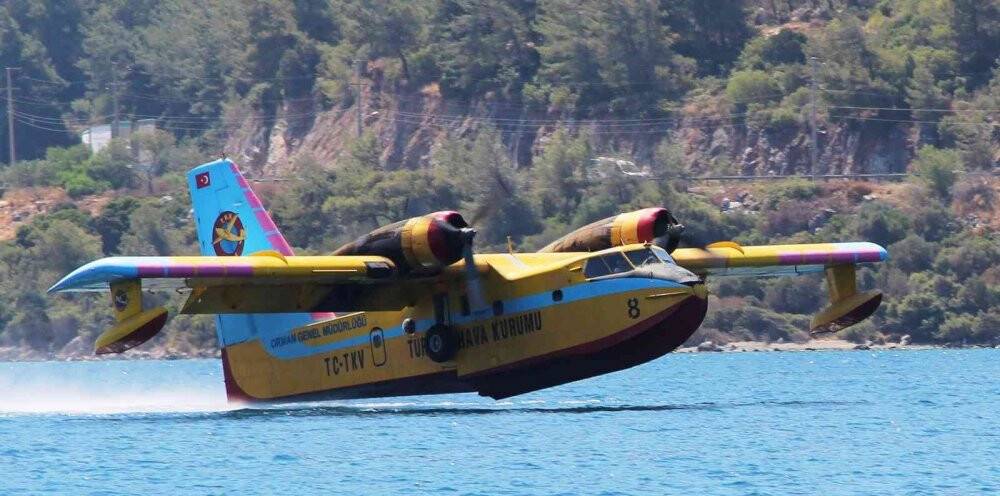 Yangınlarda görev yapacak uçaklar test uçuşlarını tamamladı