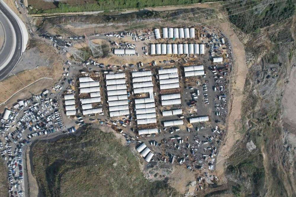 Sultangazi kurban pazarında yoğunluk havadan görüntülendi