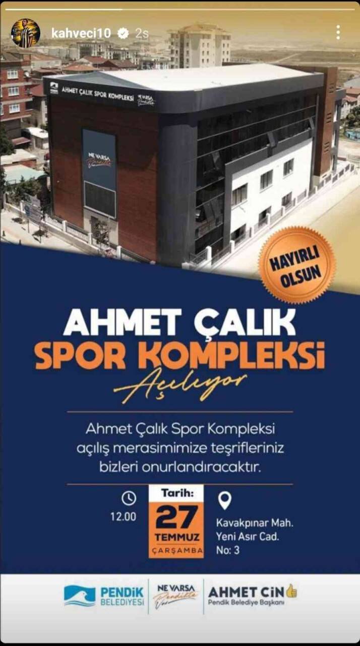Spor camiası, Ahmet Çalık Spor Kompleksi için kenetlendi