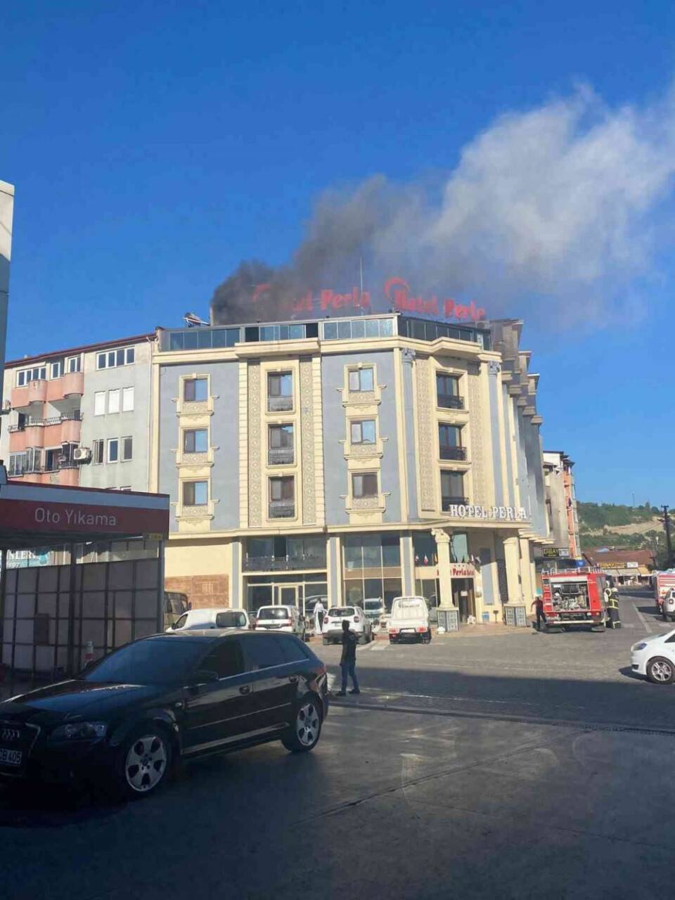 Otelde çıkan yangın korkuttu