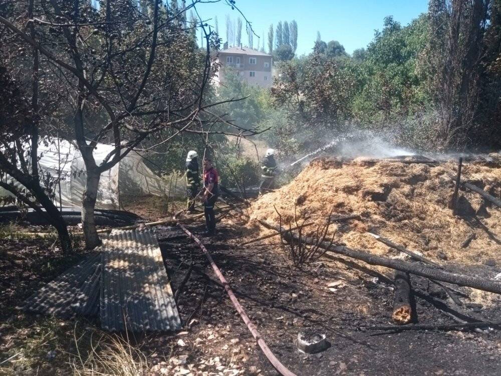 Bilecik’te samanlık yangını