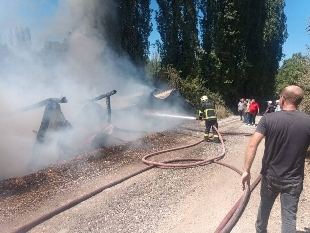 Bilecik’te samanlık yangını