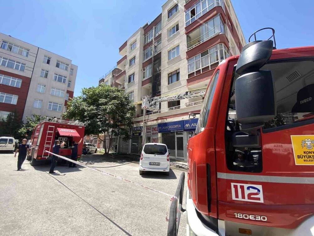 Konya’da ev yangını