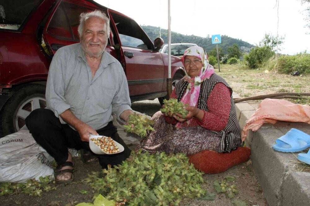 Yeni sezon fındığı yol kenarlarında satışa çıktı