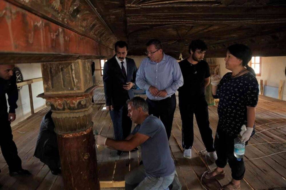 Türkiye’de ender camilerden biri, restore çalışmaları sürüyor