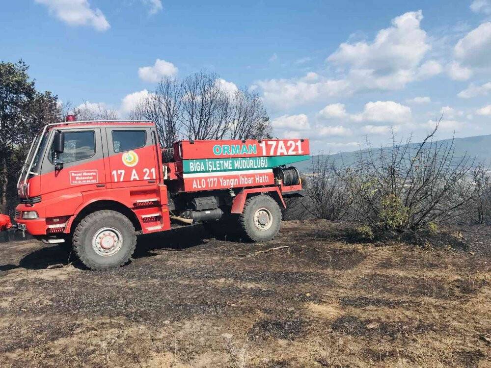 Çanakkale’de çıkan orman yangını kontrol altına alındı