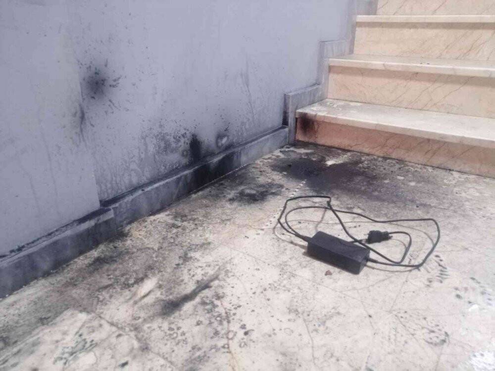 Elektrikli scooter alev alev yandı