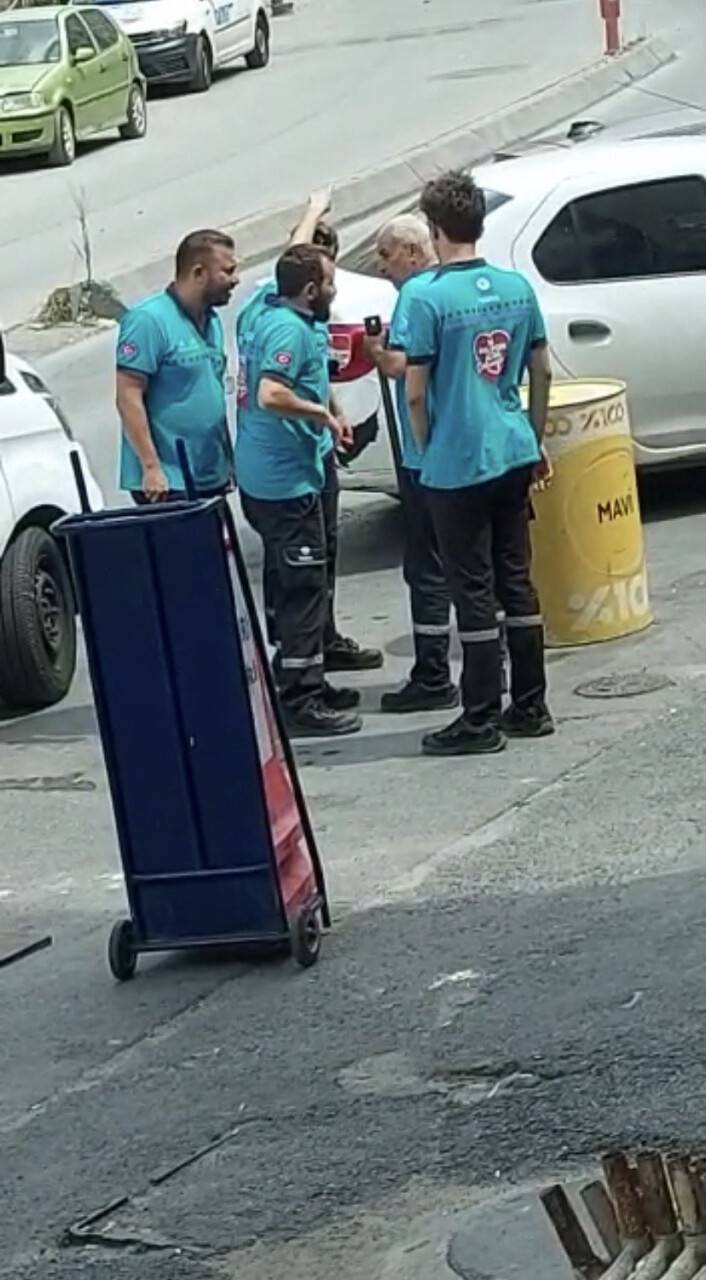 Şişli’de doğalgaz borusunun patladığı korku dolu anlar kamerada