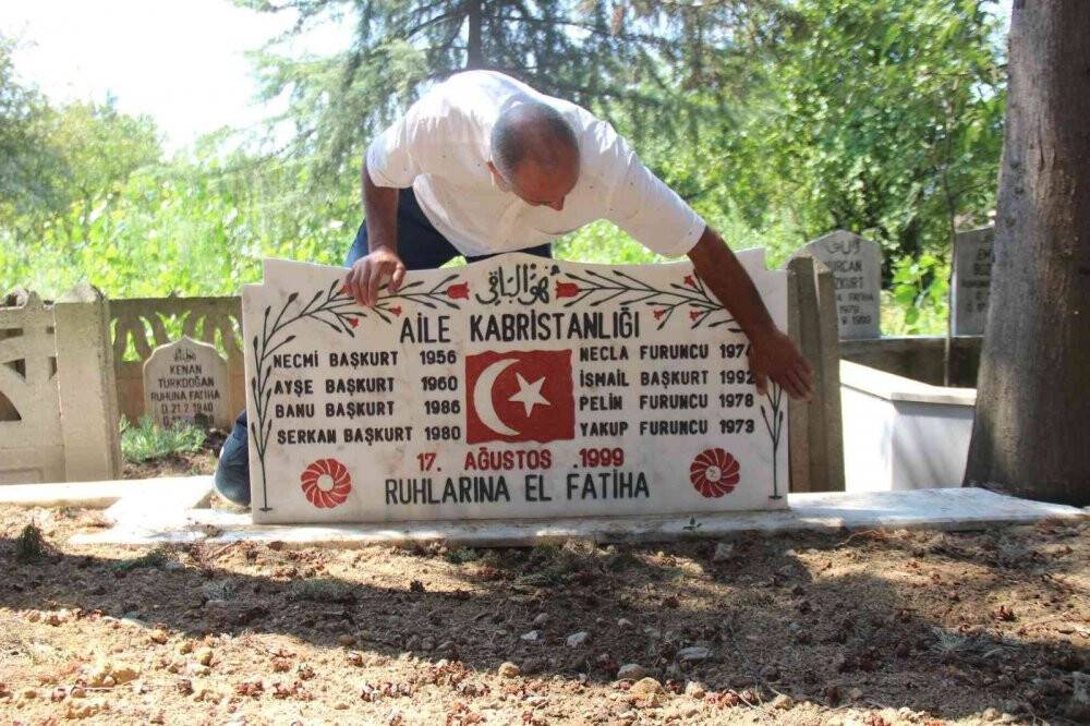 Mezarlıkta kahreden kare