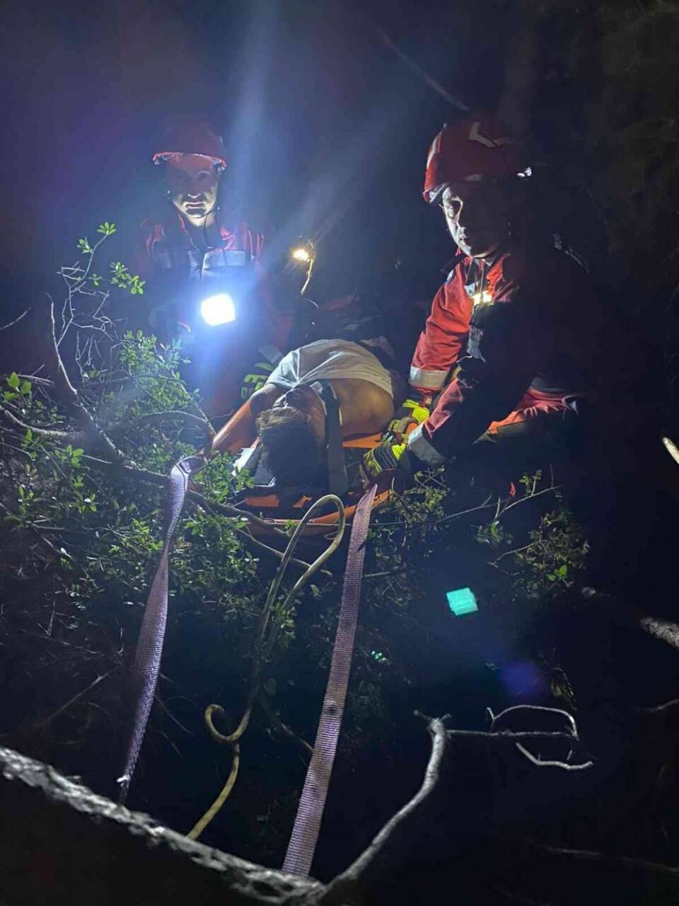 Ticari araç 20 metrelik uçuruma uçtu: 2 Yaralı