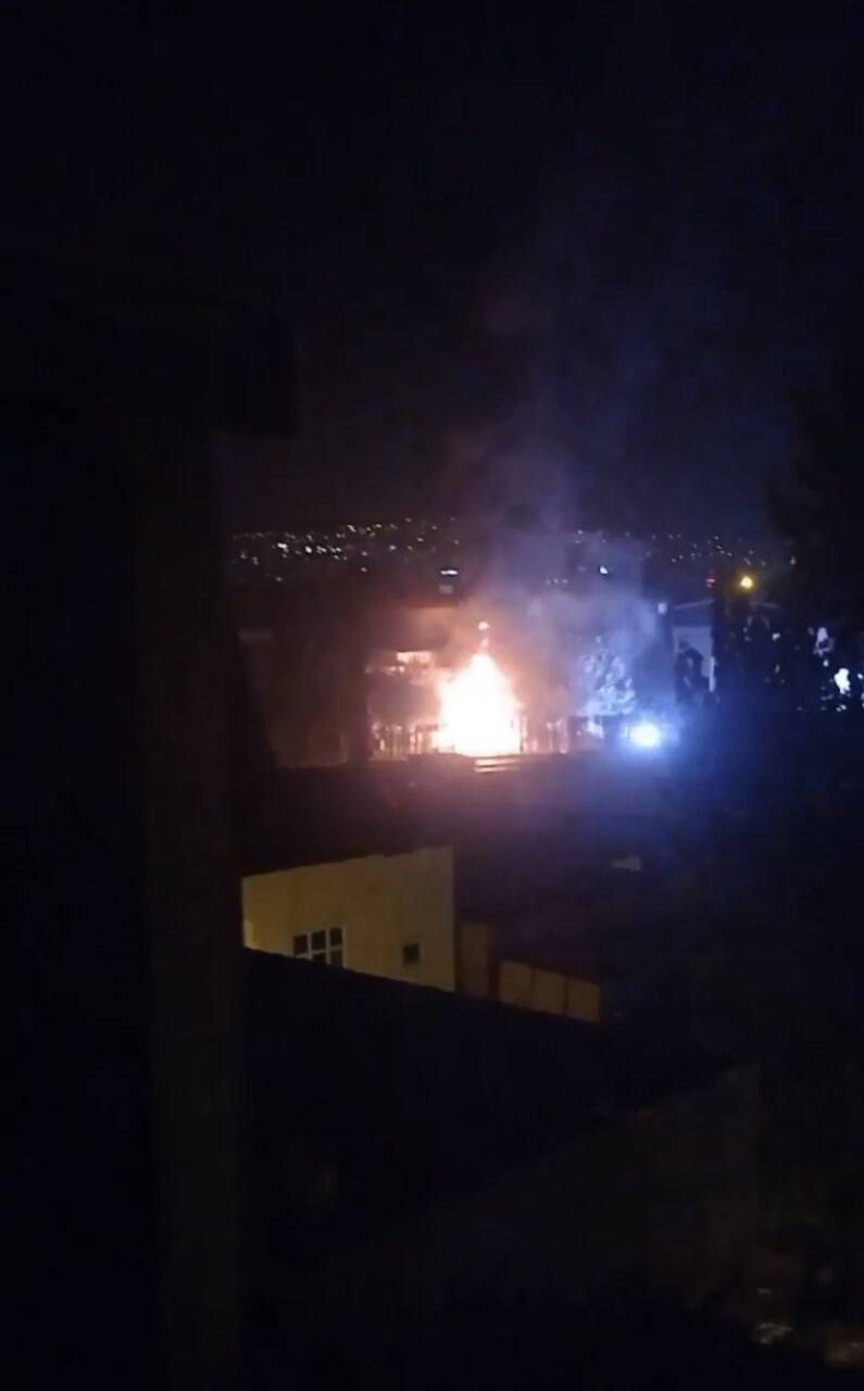 Trafo alev alev yandı