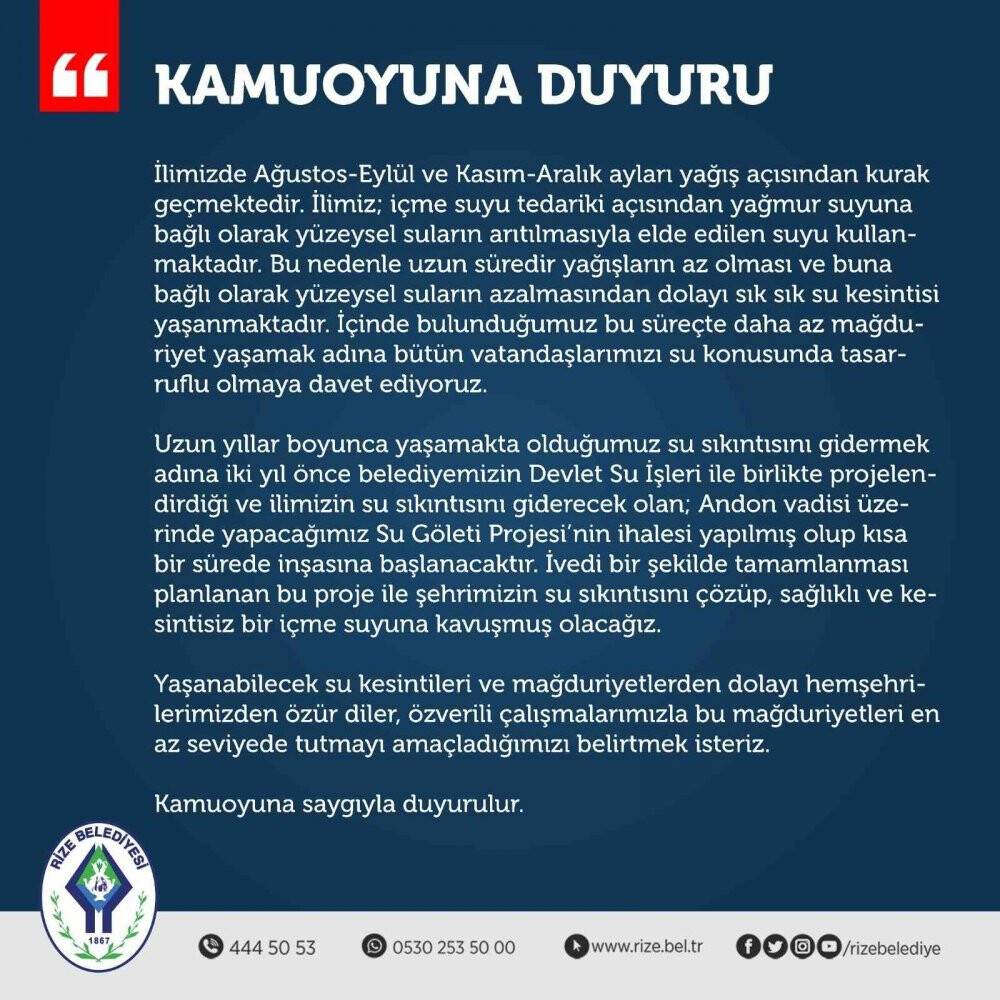 Yağmurun Başkentinde kuraklık uyarısı