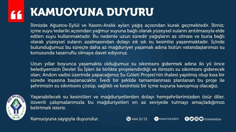 Yağmurun Başkentinde kuraklık uyarısı