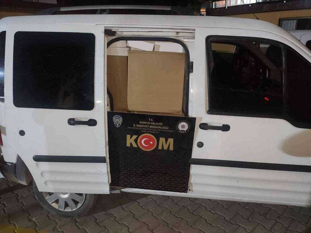 Konya’da 330 bin adet makaron ele geçirildi: 2 gözaltı