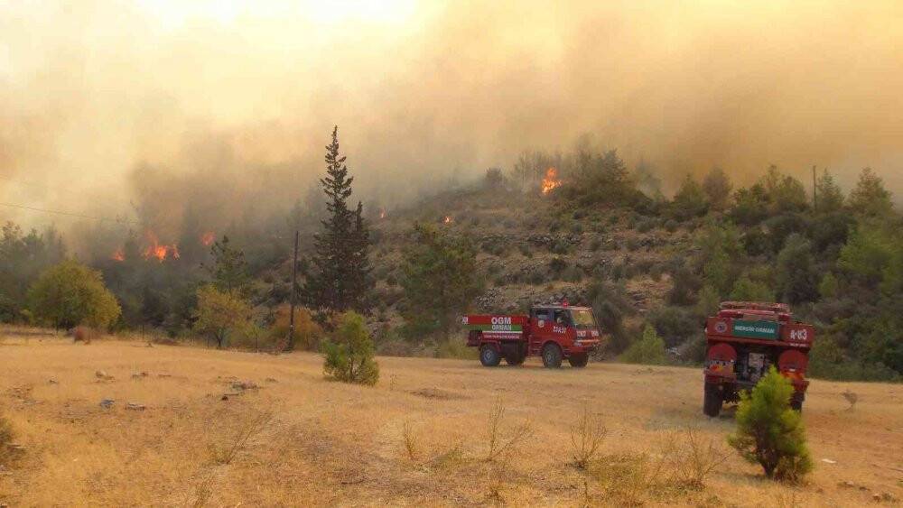 Mersin’deki orman yangınına 3 uçak, 2 helikopterle müdahale ediliyor