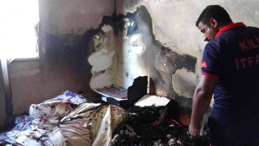 Kilis’te ev yangını