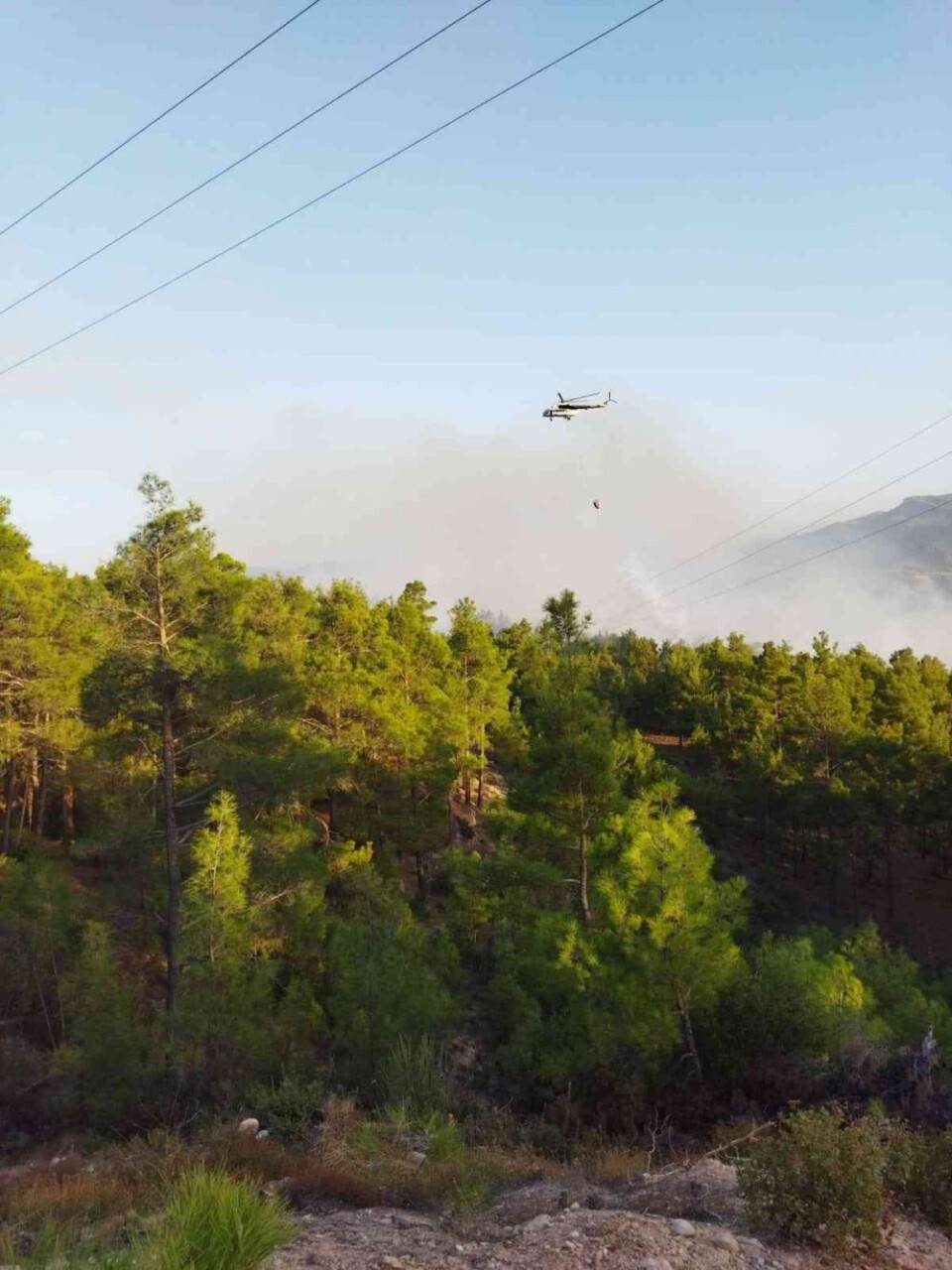 Aynı bölgede patlak veren ikinci orman yangını söndürüldü
