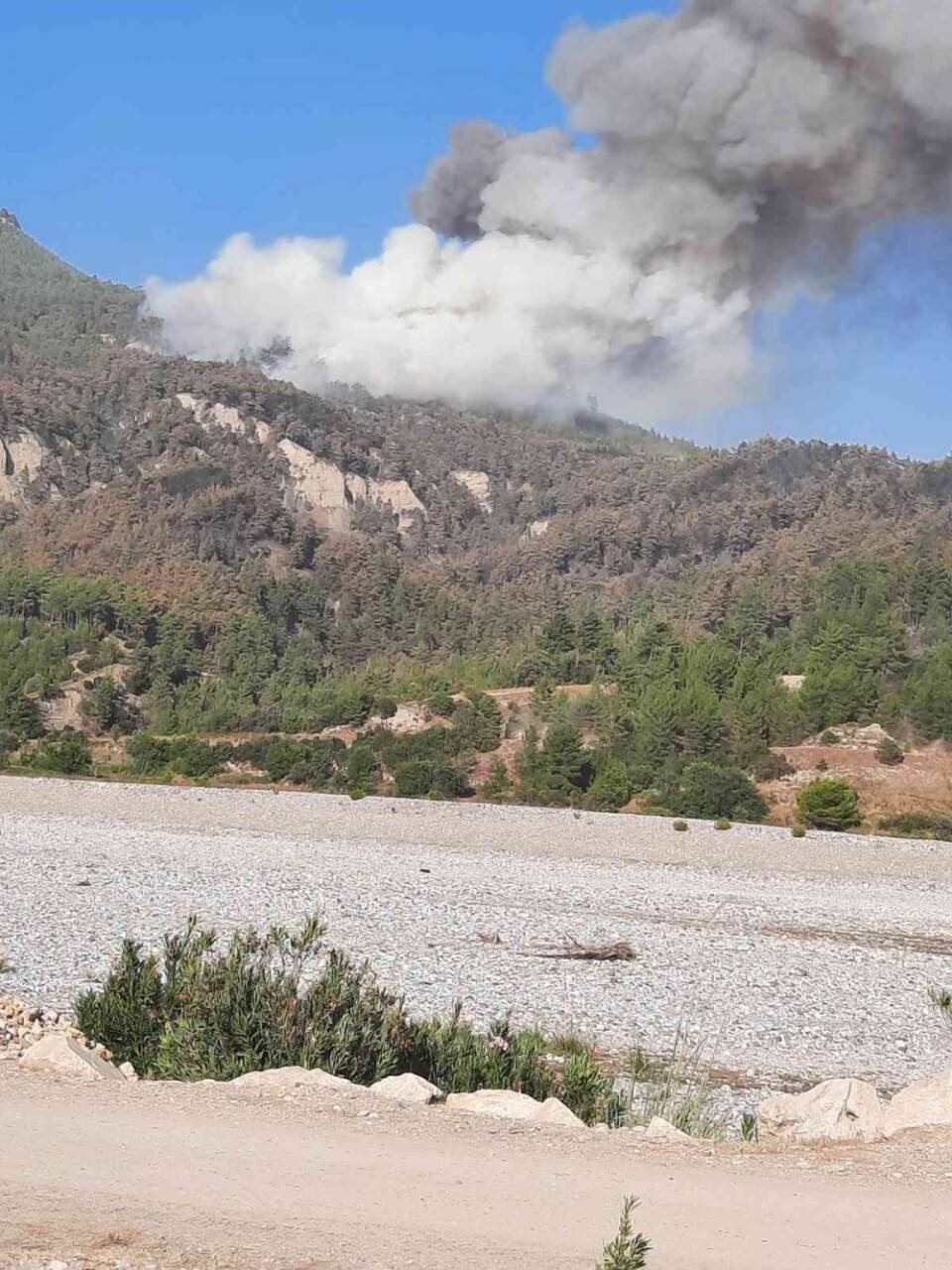 Söndürülen yangın zirveden patlak verdi