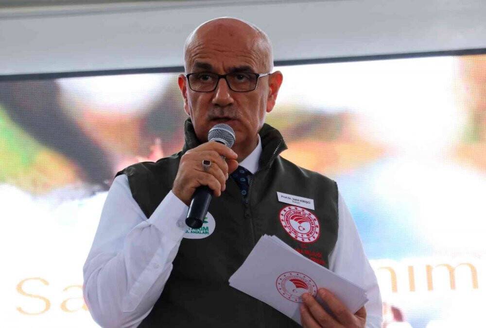 Bakan Kirişci biçerdövere binip pamuk hasat etti