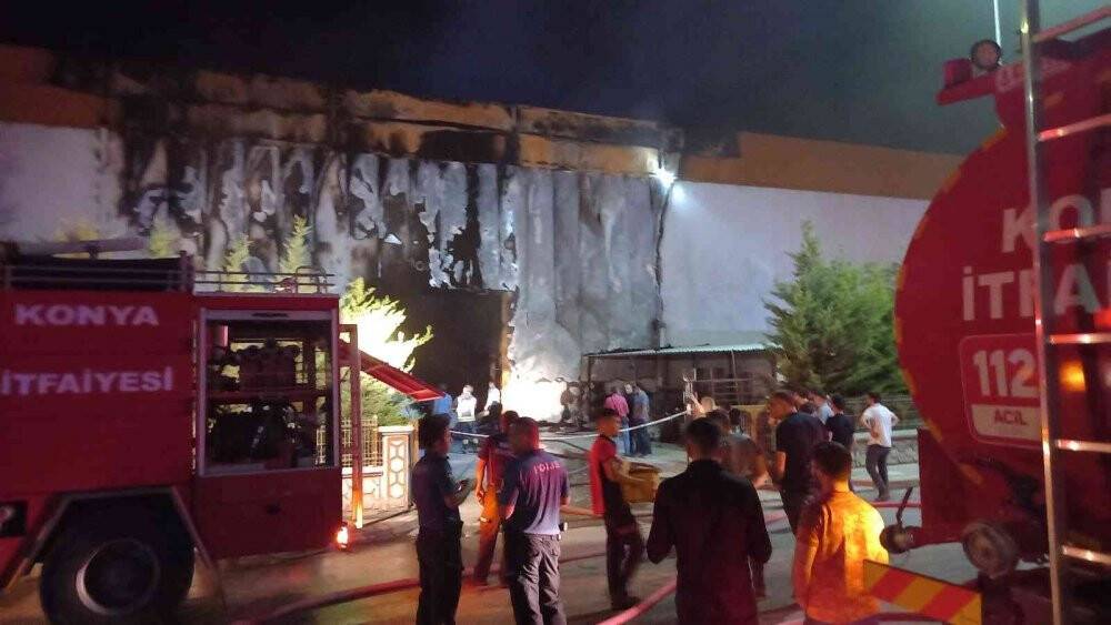 Konya'da fabrikada çıkan yangın söndürüldü