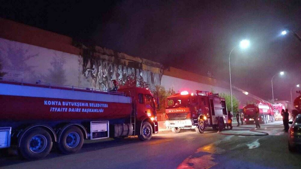 Konya'da fabrikada çıkan yangın söndürüldü