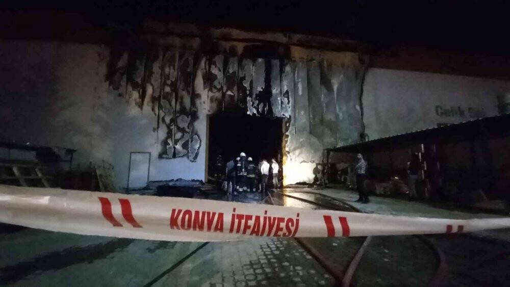 Konya'da fabrikada çıkan yangın söndürüldü