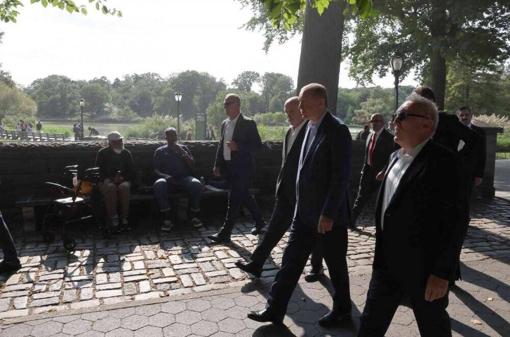 Cumhurbaşkanı Erdoğan, Central Park’ta yürüyüş yaptı