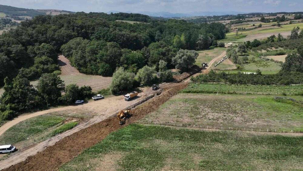 Samsun 19 Mayıs Barajı sulama inşaatında çalışmalar devam ediyor