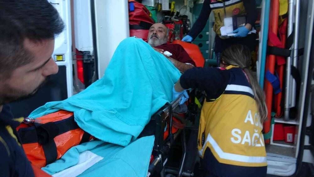 Hurdacıda yangın tüpü patladı: 1 yaralı