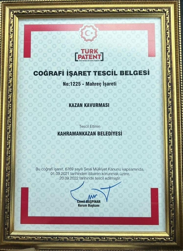 Kahramankazan Kavurması tescillendi