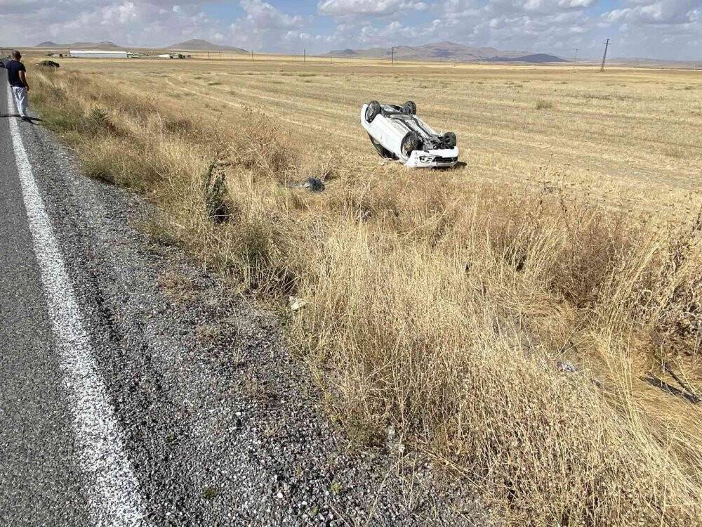 Kontrolden çıkan otomobil takla attı: 1 yaralı