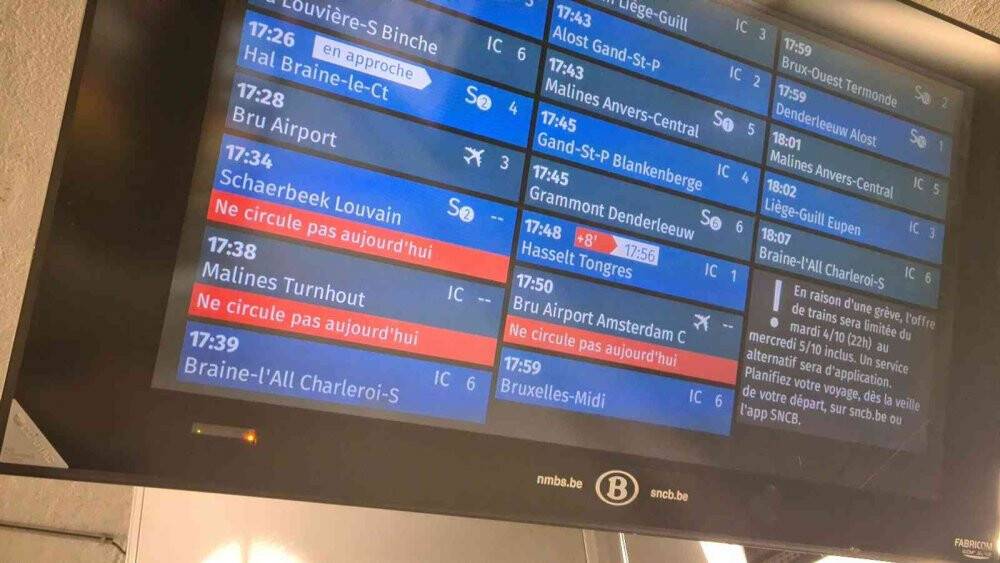 Belçika’da demiryolu çalışanları greve gitti