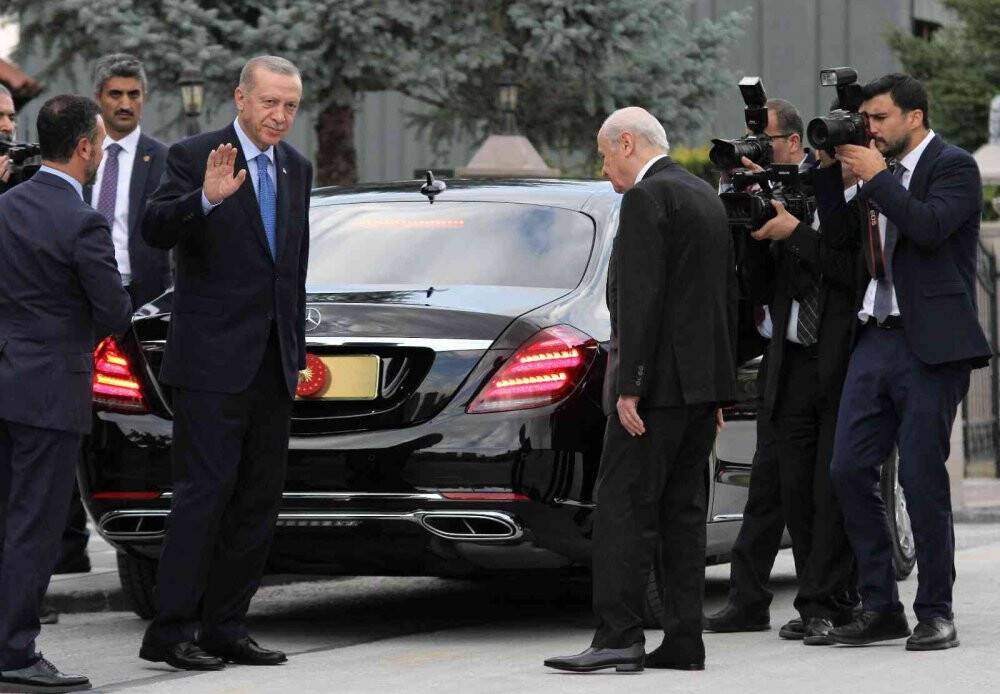 Cumhurbaşkanı Erdoğan, MHP Genel Başkanı Bahçeli ile bir araya geldi