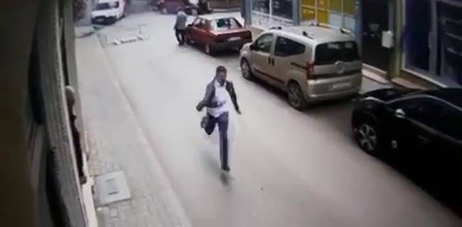 Anne kızın ölümle burun buruna geldiği anlar kamerada