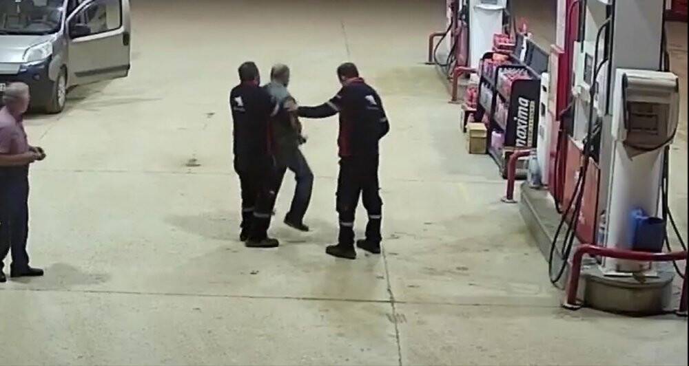 Benzinlikte hayat kurtaran hamle kamerada