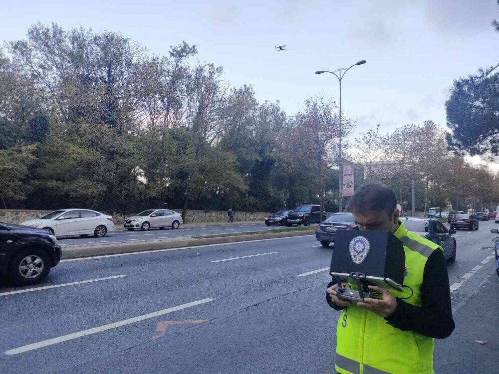 İstanbul’da dronlu trafik denetimi