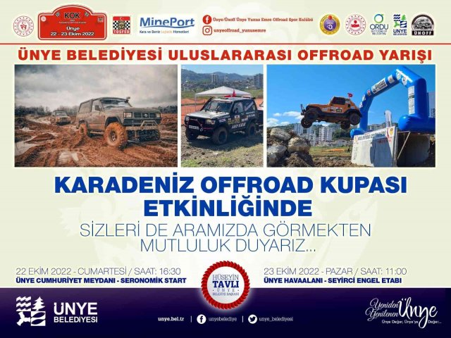 Ünye, off-road yarışlarına ev sahipliği yapacak