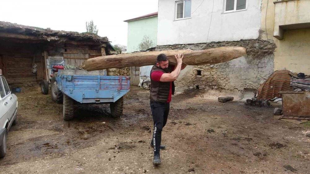 Profesyonel kick boksçu Muhammed Dursun, yaylada kondisyon depoladı