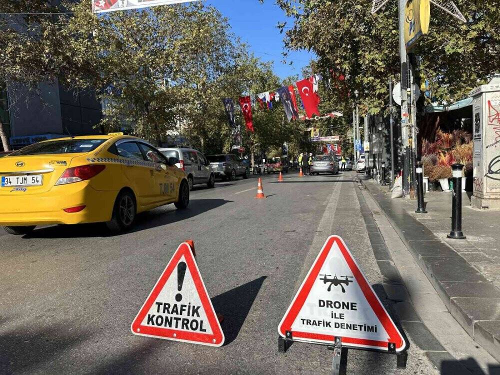 Dron destekli trafik denetiminde kural tanımayan sürücülere ceza yağdı