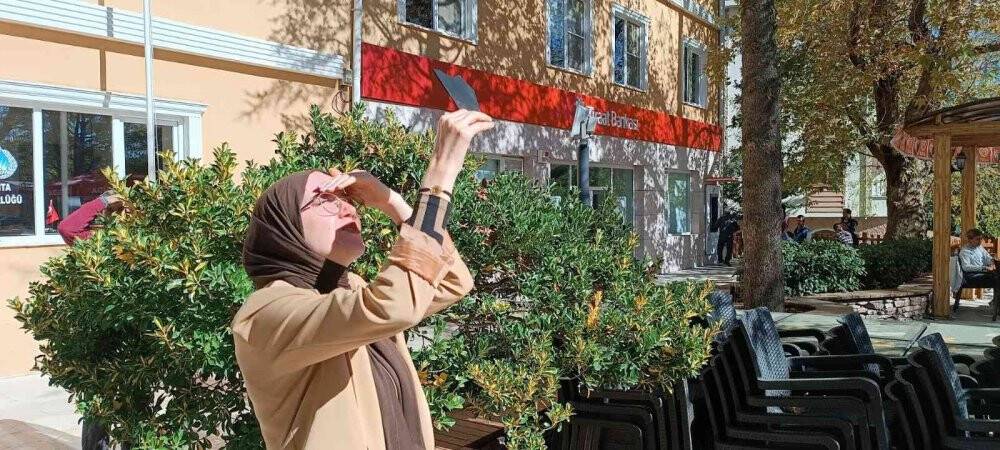 Parçalı güneş tutulması Denizli’den de izlendi