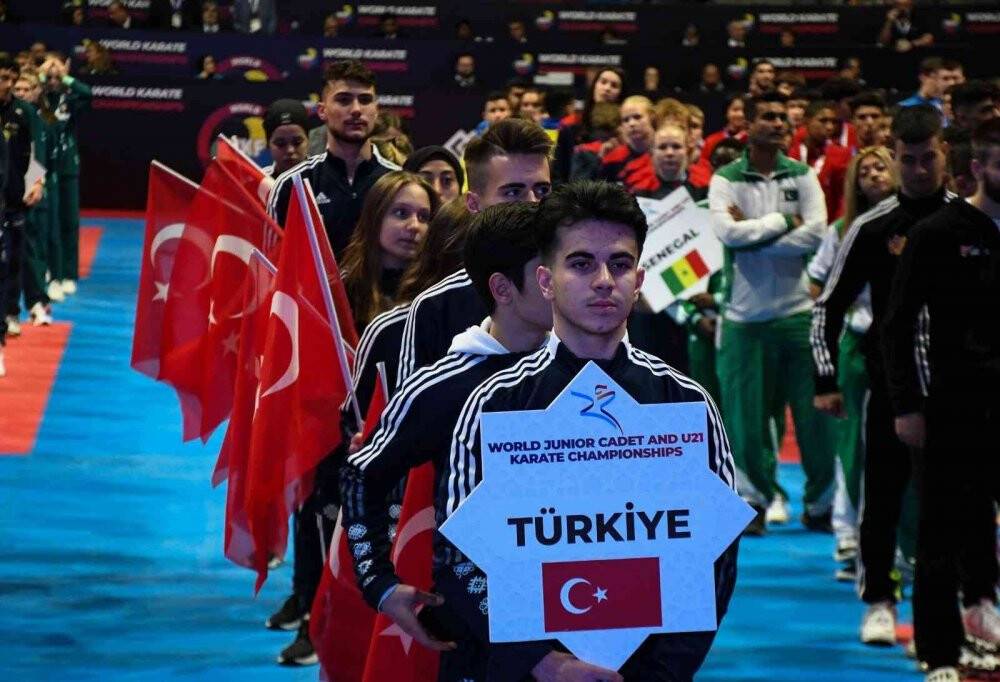 Dünya Ümit Genç U21 Karate Şampiyonası’nın açılış seremonisi yapıldı