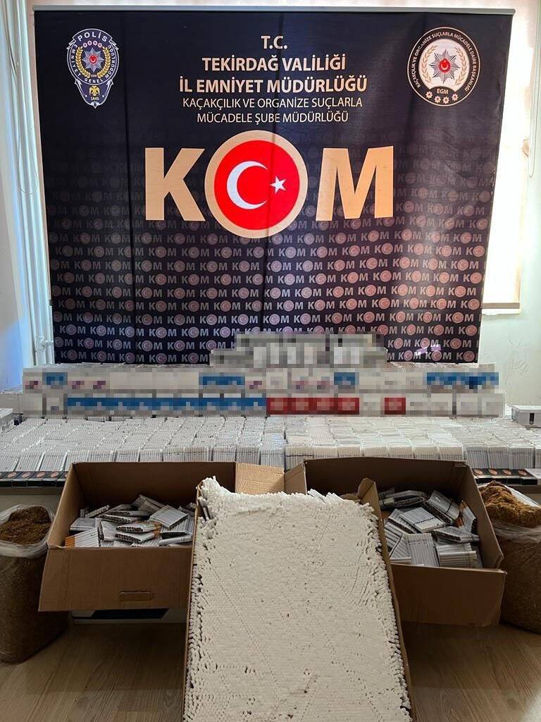 Tekirdağ’da 196 bin makaron ele geçirildi