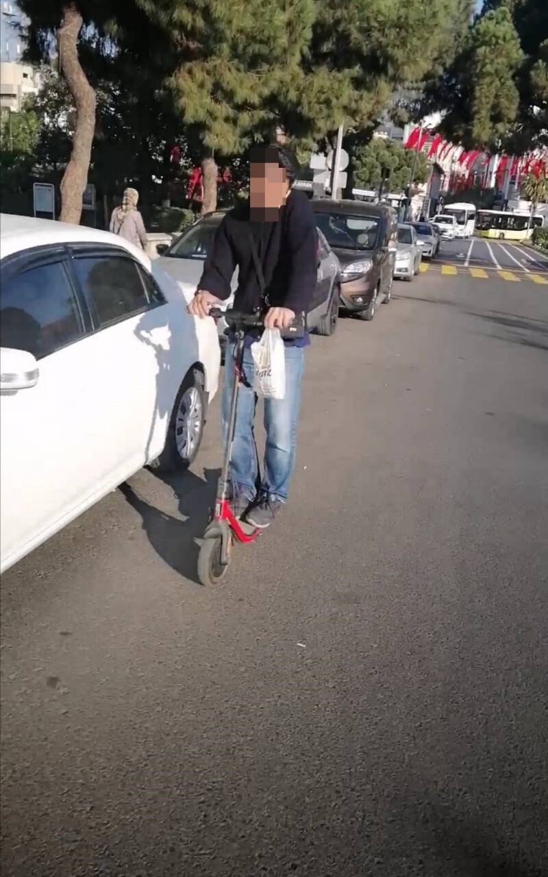 Scooter ile kurallara uymadı, cezadan kaçamadı