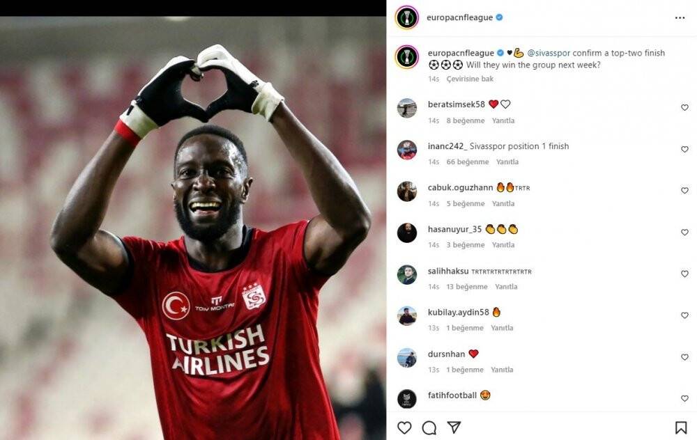UEFA’dan Sivasspor paylaşımı!